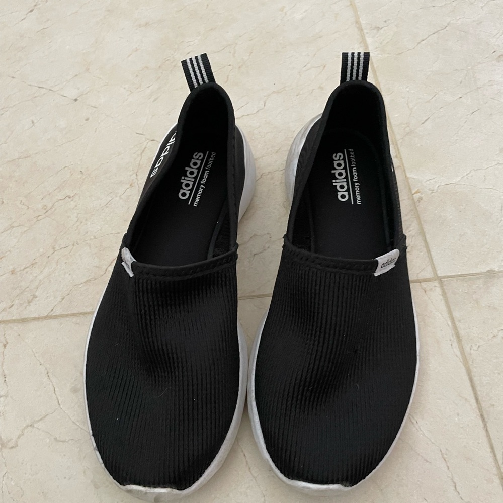 Adidas Women's Cloudfoam Lite Racer Slip On Black Size 6